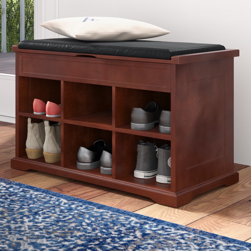 Charlton Home Barrentyne 6 Pair Shoe Storage Bench $147.99