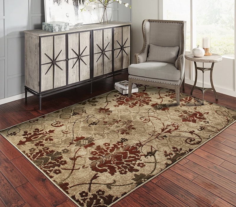 Fleur De Lis Living Singletary Wool Red Beige Area Rug $21.99 - $115.99