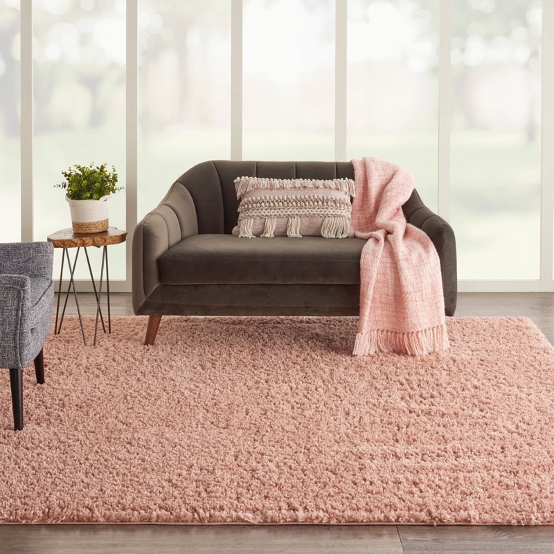 Nourison Malibu Shag Area Rug in Blush $284.84