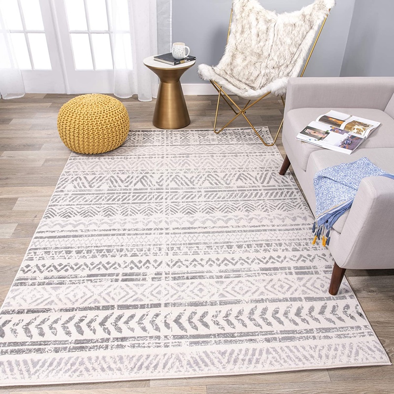 Rugshop Geometric Bohemian Design Area Rug in Gray $168.17