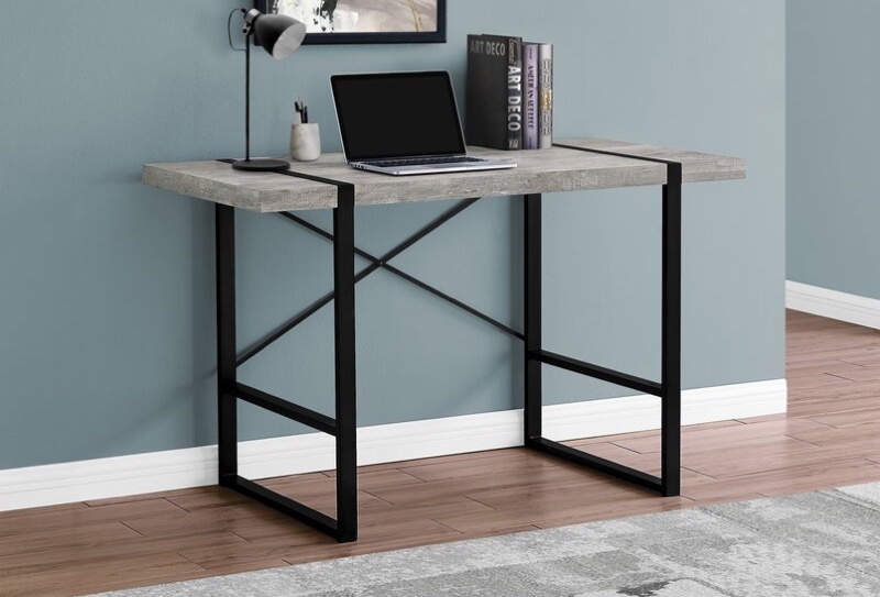 Gracie Oaks Fullilove Desk in Taupe/Black $177.99