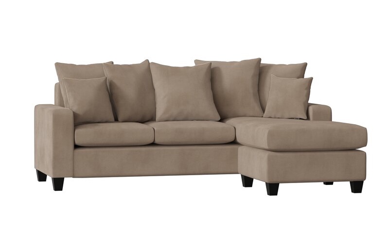 Latitude Run Laurie 82" Reversible Sofa & Chaise in Bulldozer Chamois $599.99