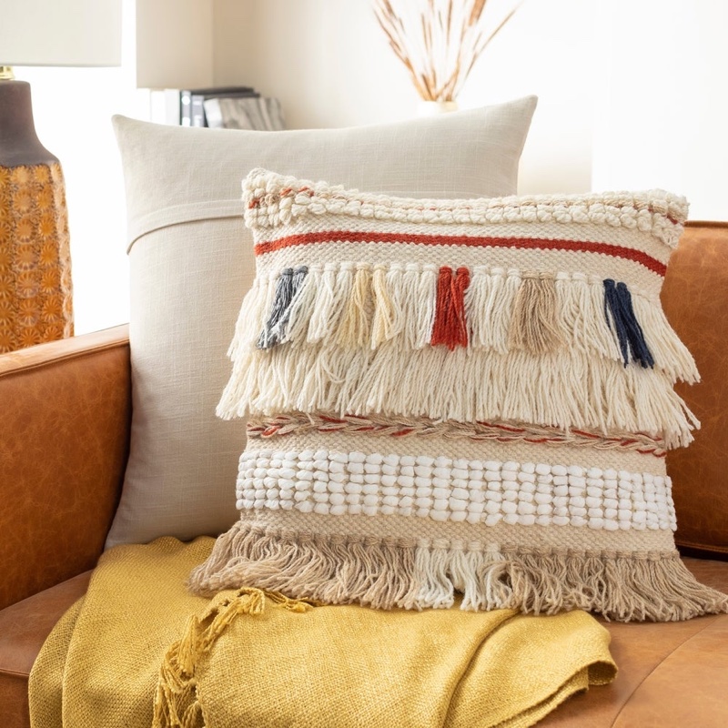 Artistic Weavers Fania Handwoven Bohemian Shag Throw Pillow $50.99