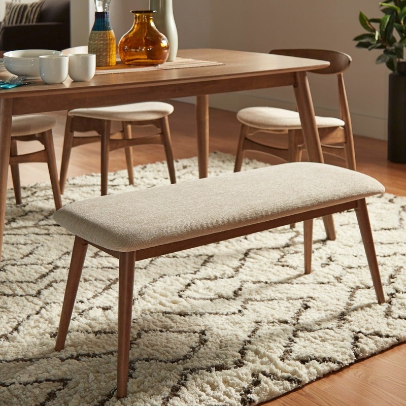 Inspire Q Modern Tapered Upholstered Dining Bench $83.01